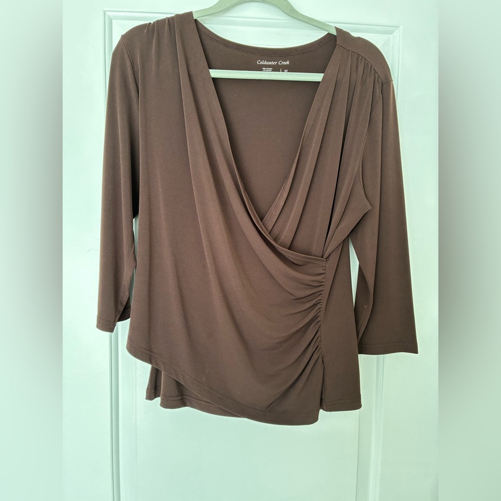Coldwater Creek Chocolate Brown Top